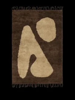 ferm LIVING Rectangular Rugs<Abstract Rug - /Off-white - 80 x 120 cm Brown