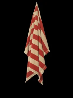 ferm LIVING Towels<Alee Beach Towel - Light Camel/Red Light Camel/Red