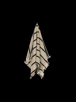 ferm LIVING Towels<Alee Hand Towel - Sand/Black Sand/Black