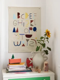 ferm LIVING Accessories<Alphabet Fabric Poster - Off-White