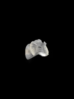 ferm LIVING Accessories<Animal Hand-Carved Hook - Elephant Light Grey
