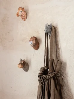 ferm LIVING Accessories<Animal Hand-Carved Hook - Hippo Warm Grey