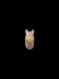 ferm LIVING Accessories<Animal Hand-Carved Hook - Hippo Warm Grey