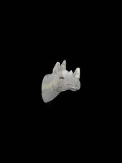 ferm LIVING Accessories<Animal Hand-Carved Hook - Rhino Grey