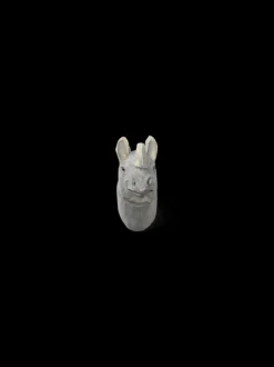 ferm LIVING Accessories<Animal Hand-Carved Hook - Rhino Grey