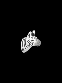 ferm LIVING Accessories<Animal Hand-Carved Hook - Zebra Black
