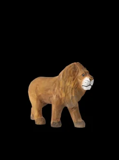 ferm LIVING Toys<Animal Hand-Carved Lion Yellow