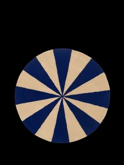 ferm LIVING Rugs|Round Rugs<Arch Tufted Rug - /Off-White - Ø70 cm Bright Blue