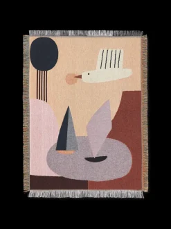 ferm LIVING Textiles<Bird Tapestry Blanket Beige