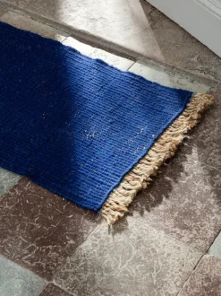 ferm LIVING Mats And Runners<Block Mat - /Natural Bright Blue