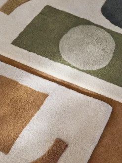 ferm LIVING Rugs<Bloco Tufted Rug - /Off-White - 80 x 120 cm Green