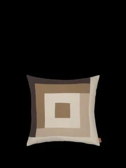 ferm LIVING Cushions<Border Patchwork Cushion - /Dark Sand Coffee