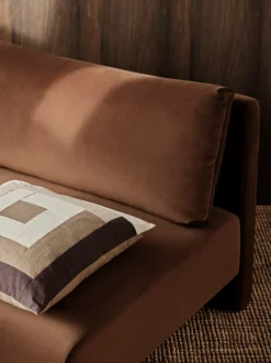 ferm LIVING Cushions<Border Patchwork Cushion - /Dark Sand Coffee