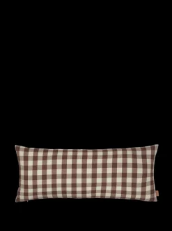 ferm LIVING Outdoor Textiles|Cushions<Bothy Check Cushion - /Grey Green Cinnamon