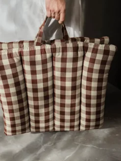 ferm LIVING Outdoor Textiles<Bothy Check Folding Mat - /Grey Green Cinnamon