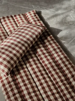 ferm LIVING Outdoor Textiles<Bothy Check Quilted Mattress - /Grey Green Cinnamon