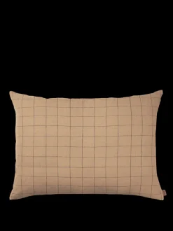 ferm LIVING Cushions<Brown Cotton Cushion Large - Grid