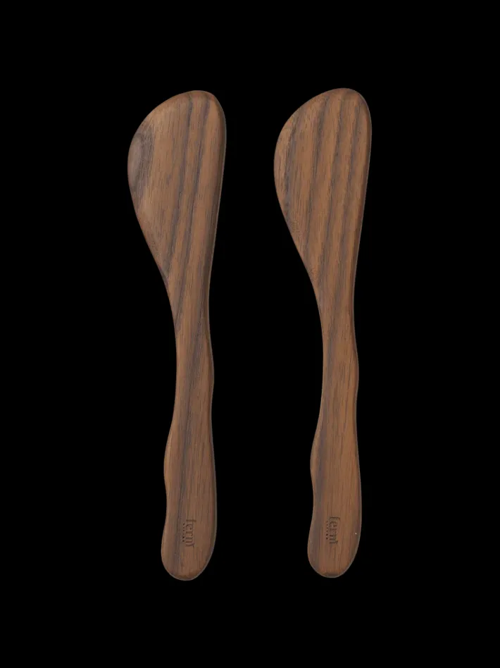 ferm LIVING Kitchen Tools And Utensils<Cairn Butter Knives - Set of 2 - Dark Brown