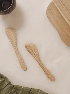 ferm LIVING Kitchen Tools And Utensils<Cairn Butter Knives - Set of 2 - Oak