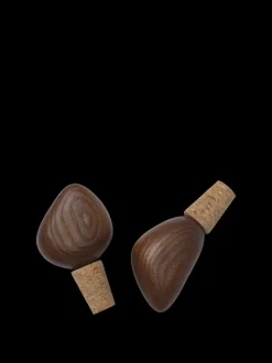 ferm LIVING Kitchen Tools And Utensils<Cairn Wine Stoppers - Set of 2 - Dark Brown