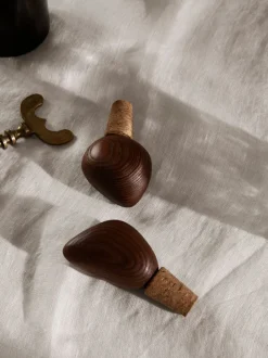 ferm LIVING Kitchen Tools And Utensils<Cairn Wine Stoppers - Set of 2 - Dark Brown