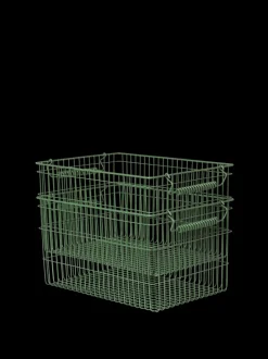 ferm LIVING Accessories|Bags And Baskets<Cala Stackable Baskets - Set of 2 - Verdant Green Dark Green