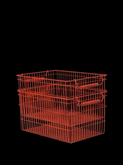ferm LIVING Accessories|Bags And Baskets<Cala Stackable Baskets - Set of 2 - Poppy Red