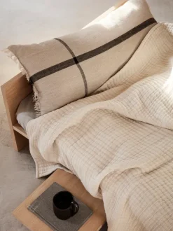 ferm LIVING Cushions<Calm Cushion - Long - /Black Camel