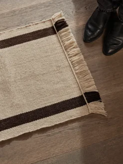 ferm LIVING Mats And Runners<Calm Kelim Mat - /Coffee Off-White