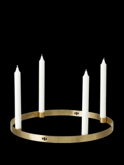 ferm LIVING Candleholders<Candle Holder Circle - Large - Brass