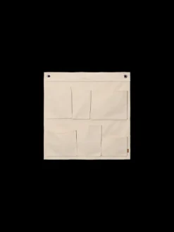 ferm LIVING Accessories|Textiles<Canvas Wall Pockets - Off-White