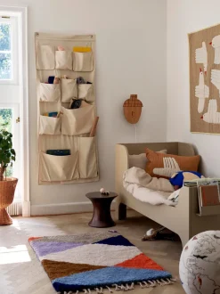 ferm LIVING Accessories|Textiles<Canvas XL Wall Pockets - Off-White
