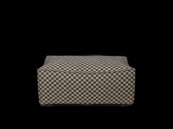 ferm LIVING Catena|Lounge Chairs And Poufs<Catena Pouf Rectangular L501 Check - Sand/Black - US Sand/Black