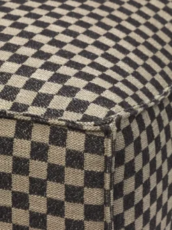 ferm LIVING Catena|Lounge Chairs And Poufs<Catena Pouf Rectangular L501 Check - Sand/Black - US Sand/Black