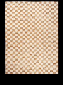 ferm LIVING Rectangular Rugs<Check Wool Jute Rug - /Natural - 200 x 300 cm Off-White