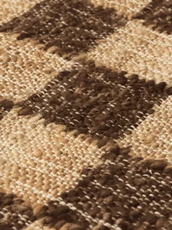 ferm LIVING Mats And Runners<Check Wool Jute Runner - /Natural Coffee
