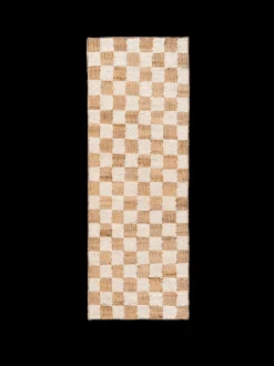 ferm LIVING Mats And Runners<Check Wool Jute Runner - /Natural Off-White
