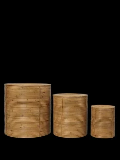 ferm LIVING Furniture|Storage And Shelves<Column Storage - Set of 3 - Stained Natural
