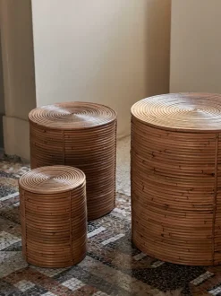 ferm LIVING Furniture|Storage And Shelves<Column Storage - Set of 3 - Stained Natural
