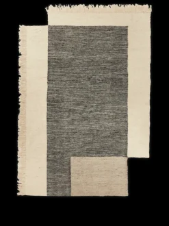 ferm LIVING Rectangular Rugs<Counter Rug - /Off-white - 140 x 200 cm Charcoal