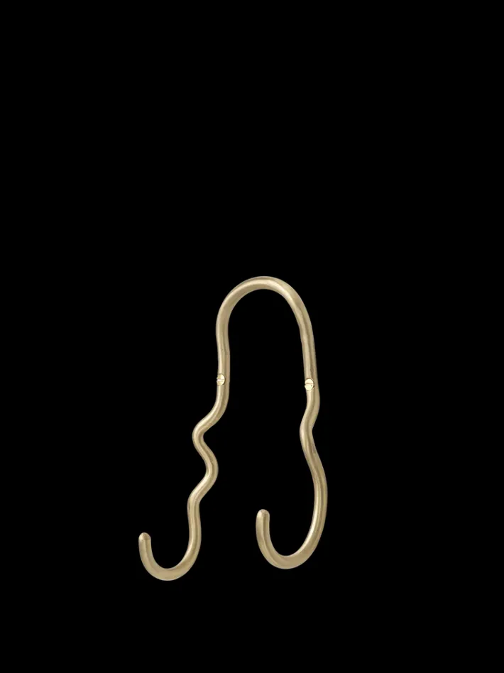 ferm LIVING Hooks And Holders<Curvature Double Hook - Brass