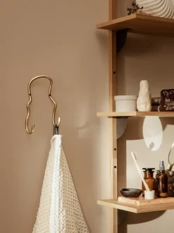 ferm LIVING Hooks And Holders<Curvature Double Hook - Brass
