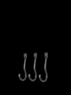 ferm LIVING Hooks And Holders<Curvature Hooks - Set of 3 - Black Brass