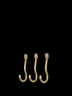 ferm LIVING Hooks And Holders<Curvature Hooks - Set of 3 - Brass