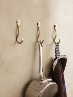 ferm LIVING Hooks And Holders<Curvature Hooks - Set of 3 - Brass