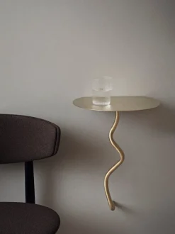ferm LIVING Storage And Shelves|Tables<Curvature Wall Table - Brass