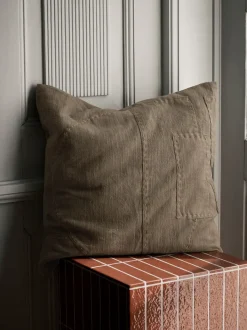 ferm LIVING Cushions<Darn Cushion - Dark Taupe