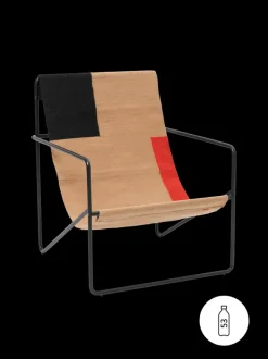 ferm LIVING Outdoor Seating|Chairs And Benches<Desert Lounge Chair - Black/ Block