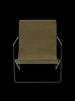 ferm LIVING Outdoor Seating|Chairs And Benches<Desert Lounge Chair - Black/ Olive