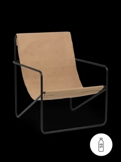 ferm LIVING Outdoor Seating|Chairs And Benches<Desert Lounge Chair - Black/ Sand